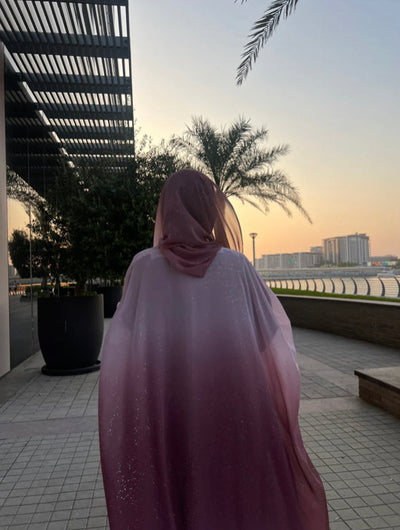 PINK STARDUST ABAYA BY GRACEFUL GRABS
