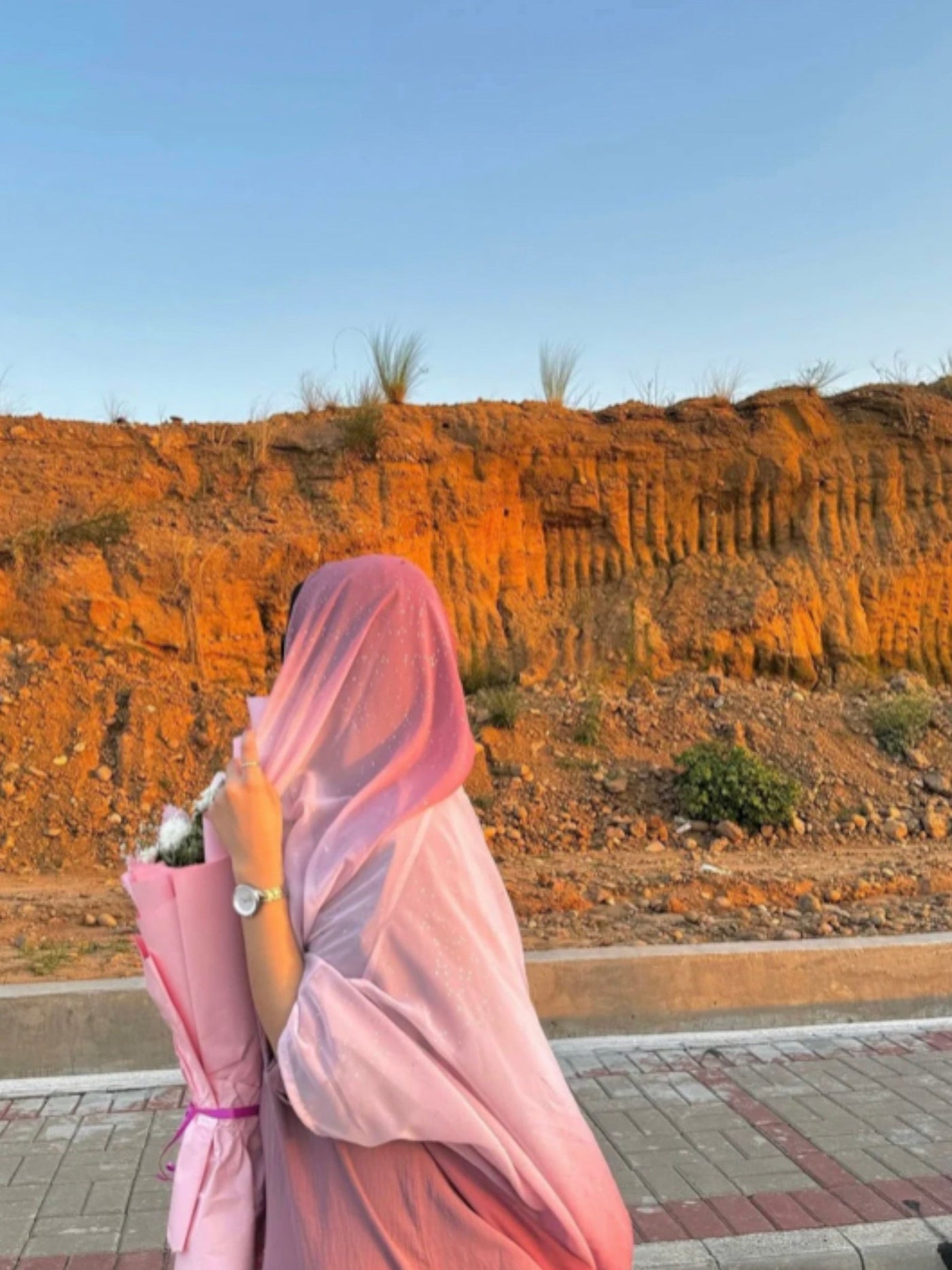 PINK STARDUST ABAYA BY GRACEFUL GRABS