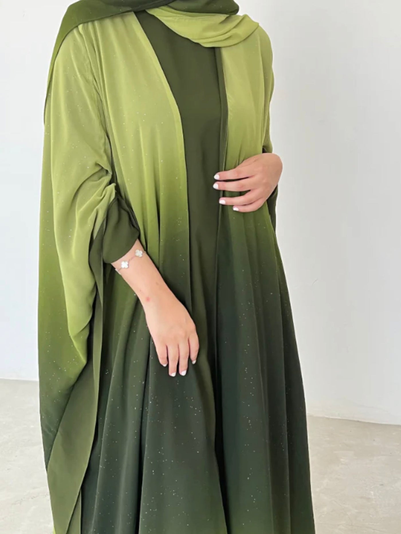 SHYLA GREEN STARDUST ABAYA BY GRACEFUL GRABS